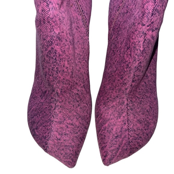 NEW Y/Project Pointy Patent Ankle Boots In Fuchsia - Picture 11 of 16